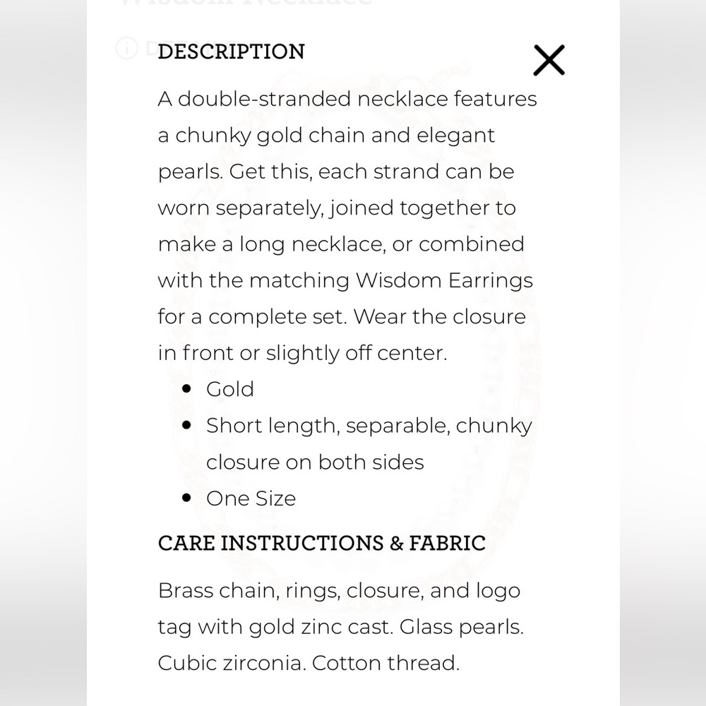 CAbi Gold and Silver Layered Necklace - Picture 4 of 4